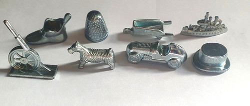 Set metal monopoly tokens - 8,