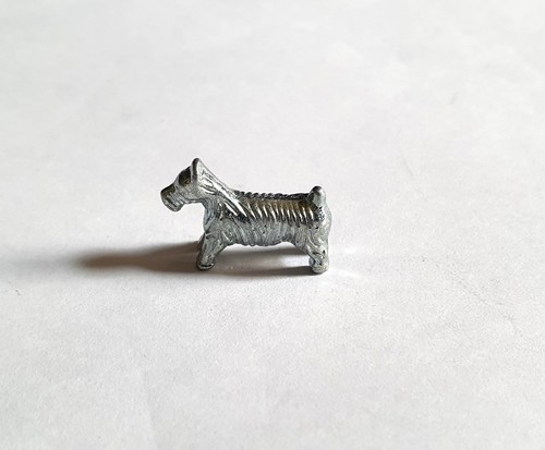 Dog metal monopoly token - monopoly,