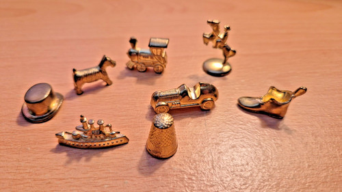 Monopoly set gold metal - set, of