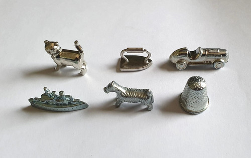 Metal monopoly tokens - 6,
