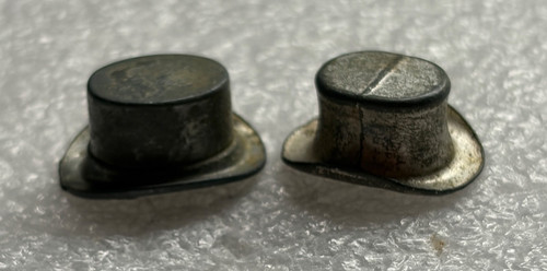 Pair monopoly top hat vintage - monopoly,
